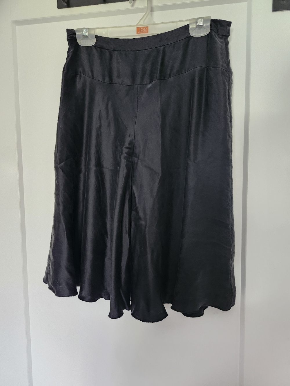 Quiet Luxury Satin Midi Skirt | Silky Black Flowy